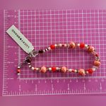 Lucky Brand Coral Red orange crystal Beads anklets 10” Photo 0