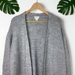 Caslon Open Front Longline Cardigan in Heather Grey Photo 5