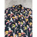 NWT APNY Women XL Black Tropical Floral Print Shirt Dress Maxi Cottagecore Boho Photo 6