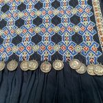 Lovestitch Embroidered Silver Coin Detail Boho Peasant Blouse Jacket Size Medium Photo 6