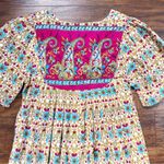 vintage • 80s cotton peasant dress block print floral mumu tent paisley Photo 14