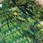 Anthropologie Fig and Flower Boho Peasant Blouse Women’s Size 1X Lined Peacock Green Photo 2