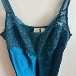 Victoria's Secret Vintage Victoria Secret Gold Label Elegant Teal Lace Trim Nightgown Photo 1
