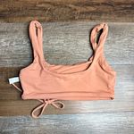 l*space NWOT L* Putty Wilder Bralette Bikini Top Ruched Tie Front Asymmetrical S Photo 7