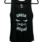 PJ Couture Black Cat Check Meowt Tank Top Sleepwear Size L Size L Photo 0