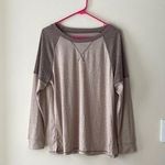Womens Long Sleeve Over Sized Sweatshirt Size M Tan Size M Photo 0