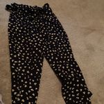 H&M  Dark blue and yellow Floral Pants Photo 1