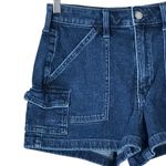 Hollister Ultra High Rise Mom 3” Shorts Womens 26 Dark Wash Utility Cargo Photo 2