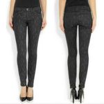 Current/Elliott Revolve Ankle Skinny Jean 26 Black Antique Lace Denim Printed Photo 1