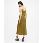 ALLSAINTS ππ Hadley Jacquard Slim Fit Midi Slip Dress ~ Y2K Sap Green US 4 NWOT Photo 3