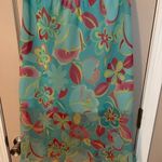 Giorgio Fiorelli semi sheer floral skirt. Y2K Blue Photo 4