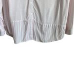 J Jill Women Tunic Top L Pink Striped Button Up Rayon Coastal‎ Preppy Beachy Size L Photo 7