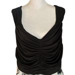 Le Bos Black & White Embroidered Sleeveless Cocktail Dress Photo 4