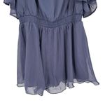Endless Rose Ruffled Sleeve Romper in Dusty Blue size Large Off the Shoulder Photo 5