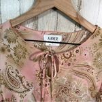 A Byer Vintage Y2K A. Byer Paisley Floral Pink Bell Sleeve Long Top USA Womens Large Photo 1