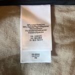 DKNY  Tan Linen Blend Hook Closure 4 Pocket Collarless Blazer Small Preppy Classy Photo 8