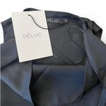 Deluc Acer Black Satin Midi Dress S Photo 4