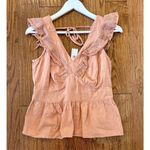 Old Navy NWT ruffled crochet peplum top small Photo 8