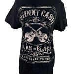 Johnny Cash Women's Man In Black Guitar Graphic T Photo 0
