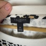 Talbots  Womens Leopard Print Pullover Size 1X Long Sleeve‎ Comfort Cozy Casual Photo 2