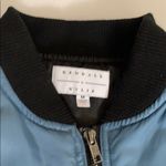 Kendall + Kylie blue jacket coat medium M black trim Photo 1