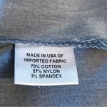 Drew Indigo Blue Chambray Long Puffy Sleeve Peasant Blouse Photo 3