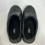 UGG Y2K style  slip on mules black leather women’s size 7 lined casual Photo 4