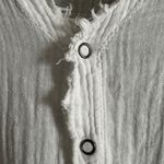 Natural Life  | Oversized  White Gauze Raw Hem Shirt Swim Cover Up | XL Photo 6