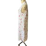 ViaVai by Pollero Italian Linen Floral Linen Sleeveless Shirt Dress Size Large Pink Photo 1