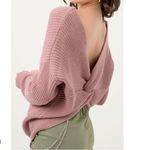 Love Tree  Color Block Cozy V-Neck Criss Cross Sweater Photo 13