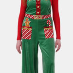 No Boundaries Festive Green and Red Women's Jumpsuit Photo 0
