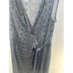 Dana Buchman ‎ Women's Size L blue Summer Sleeveless Faux Wrap midi Dress Photo 2