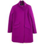J.Crew  Cocoon Wool Blend Coat Italian Stadium Cloth Nello Gori Bright Plum 2 Photo 4