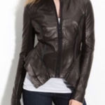  100% Leather Black Moto Jacket hook closure Hinge Size 1 Photo 0