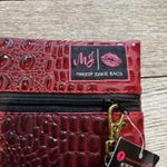 Makeup Junkie Bags Bubble Gator Rouge Mini‎ 4"x7" NWT Handmade In Texas Red Photo 2