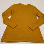 COS  Sweater Womens X Small Yellow Raised Stitch Jumper Textured Crew Neck Cotton Photo 1