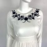 Mod Ref  Midi Dress Small White Embroidered Boho Resort Beach‎ Bridal Casual Photo 5