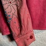 Diane Gilman DH2 by  Embellished Pink Denim Jacket womens size 1X‎ studded Photo 11