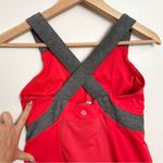 Lululemon  Push Ur Limits Tank Top Red Coral Gray Size 6 Criss Cross Back Passion Photo 11