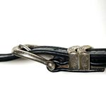 Brighton Horsebit Old Money Black Croc Print Belt Silver Western Style Photo 12