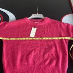 Du Paradis NWT hot pink crew neck L cozy fuzzy sweater Size L Photo 5