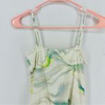 EXPRESS  Tank Top Body Suit Tie Dye Marble Woman’s Small White Photo 7