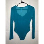 Sincerely Jules NEW  Bodysuit Womens Size‎ Small Turqouise Bustier Mesh Underwire Photo 5