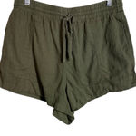 Universal Threads Olive Green Linen Shorts Universal Thread Photo 0