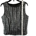 Vintage 90s Scott McClintock Top Womens 6 Black Brocade Floral Stripe Victorian Photo 8