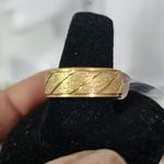 Gold Shimmer Band Ring Unisex Photo 1