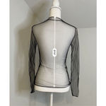 Women’s Mesh Rave Goth Sheer Grunge Punk Top Small/Medium Black Photo 6