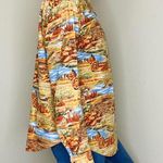 Vintage 70’s Cottage Farm Fall Halloween Pumpkin Button Down Shirt Orange Photo 5