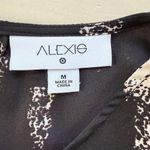 Alexis‎ x Target Long Sleeve Rope Belt Tiered Mini Dress Black White Print, Sz M Size M Photo 4