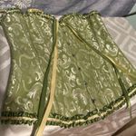 None Elegant Green Corset with Ribbon Accents Photo 3